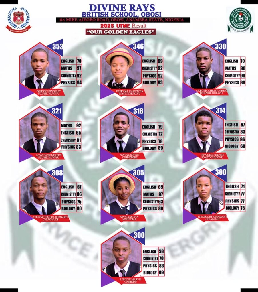 Divine Rays British School Obosi Celebrates Outstanding JAMB Success!