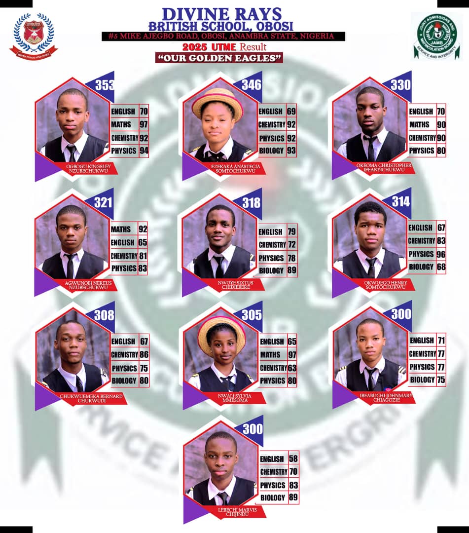 Divine Rays British School Obosi Celebrates Outstanding JAMB Success!
